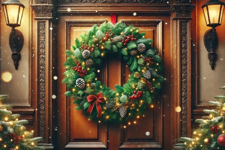 ghirlande natalizie per porte