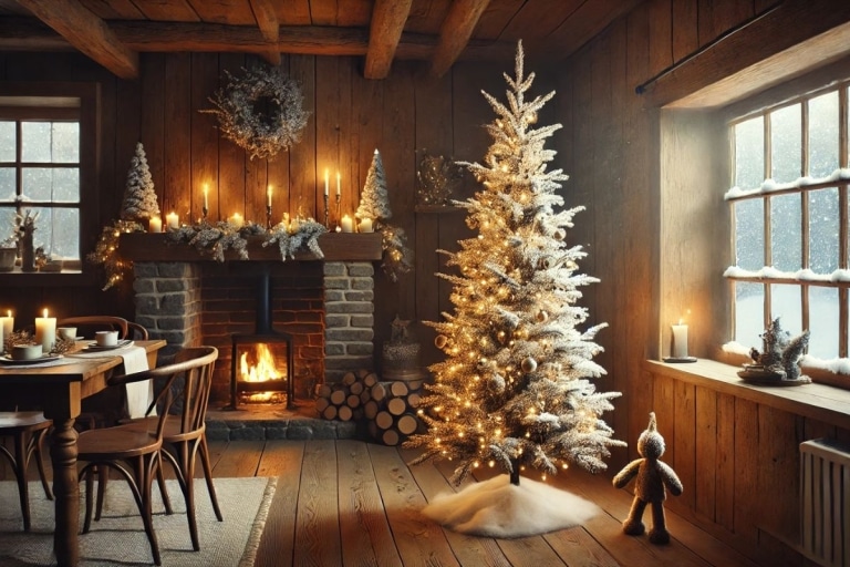 Albero di Natale slim innevato