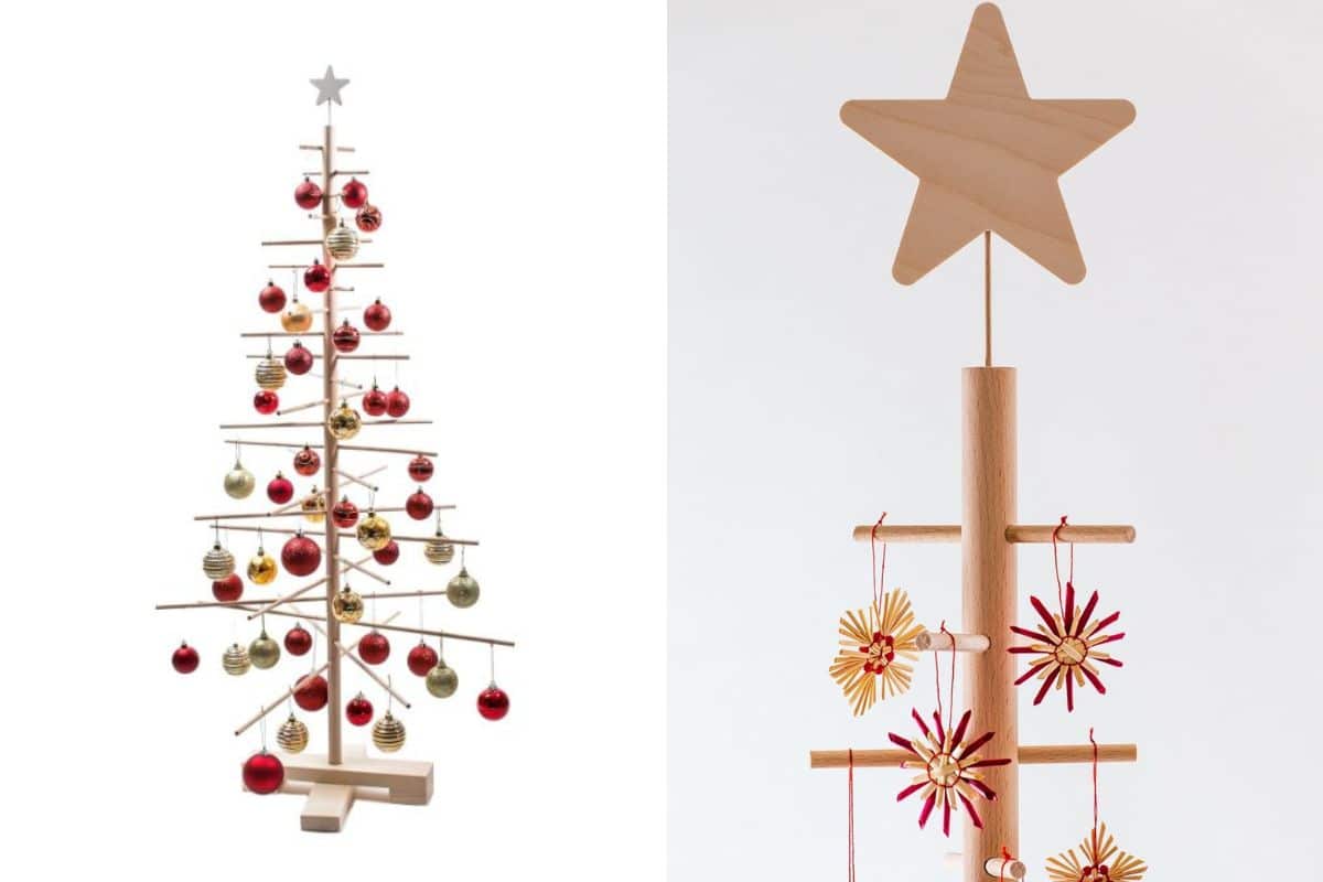 alberi di Natale in legno