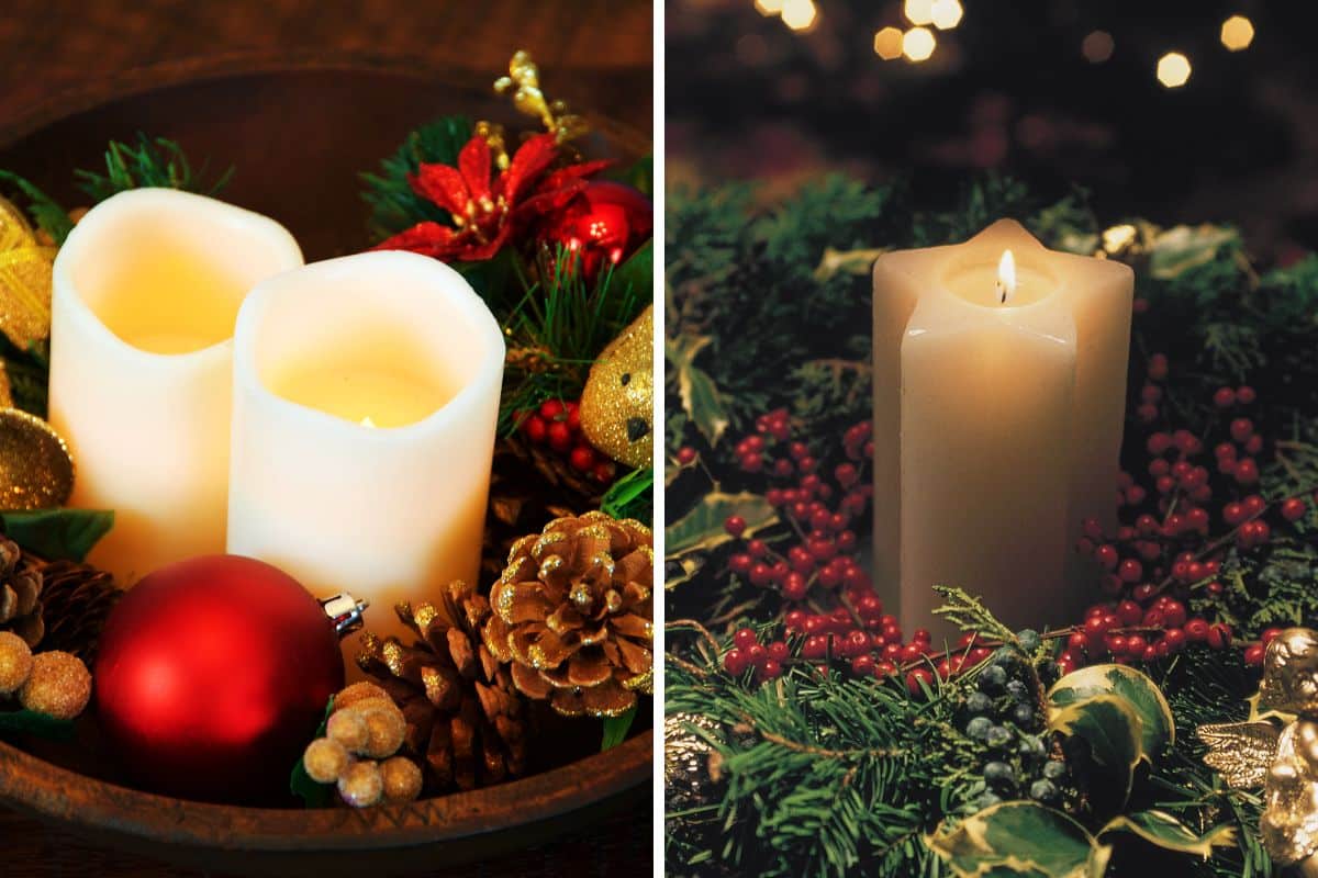 Centrotavola con candele