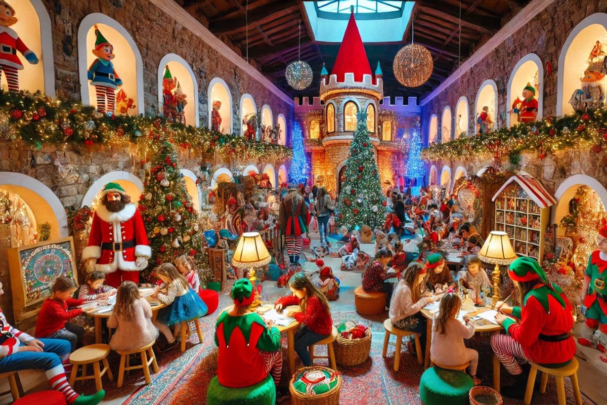 Bambini che partecipano a laboratori creativi durante il Natale 2024 a Salerno