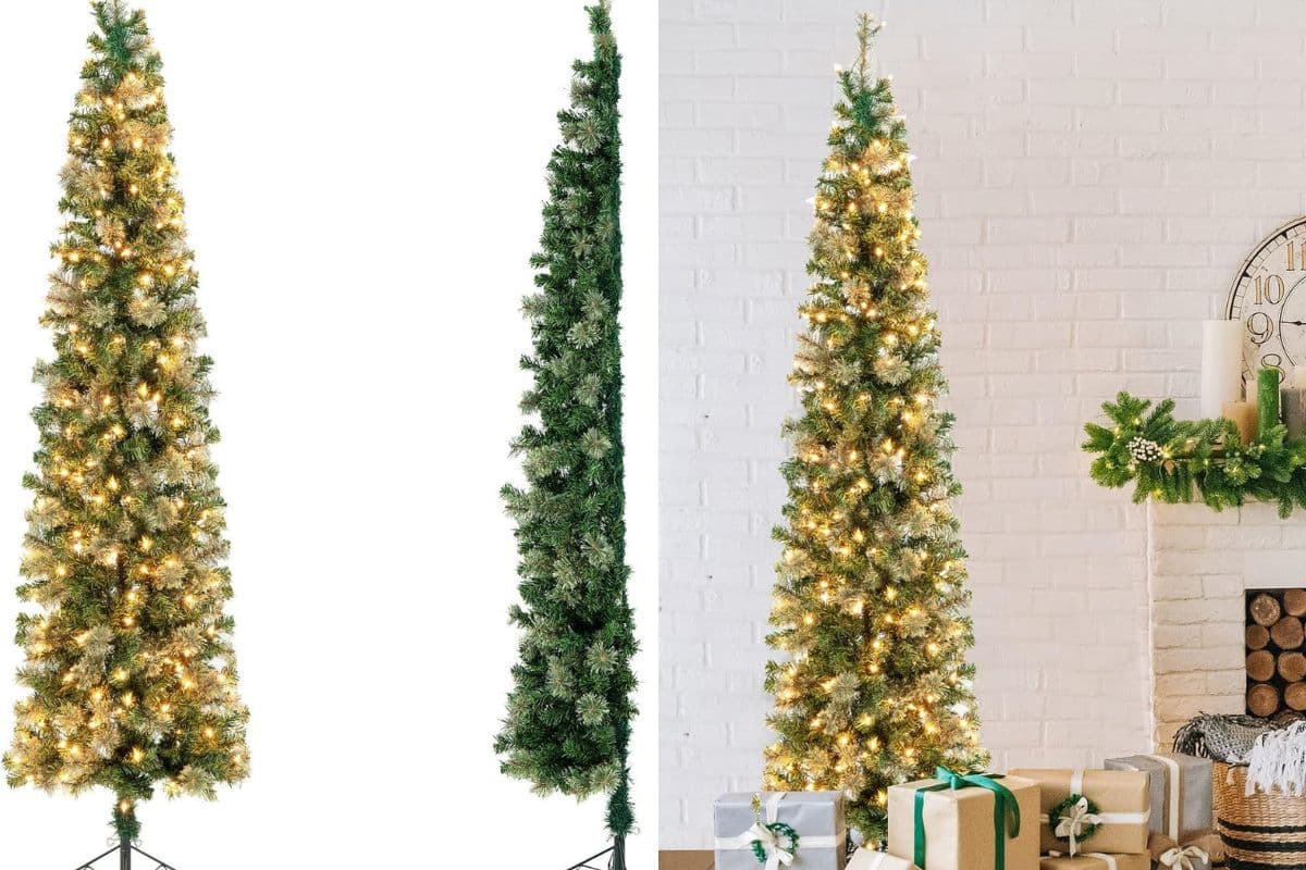 albero di natale da muro